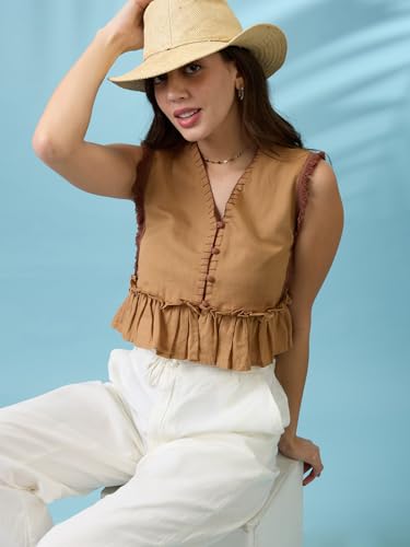 Globus Women Top (GS575694_Beige_S)