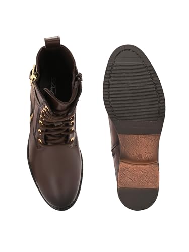 Delize Women Brown Ankle derby western boots 61912-39