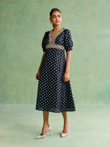 Aarke Ritu Kumar Black Aayna Festive Long Dress