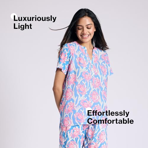 NYKD by Nykaa Breezy Rayon Pyjama Coord Set with Flattering High Low Hem Top Nys933