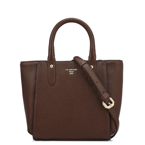 Da Milano Leather Satchel for Women - Brown