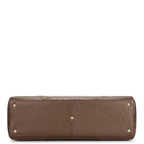 Da Milano Leather Tote Bag for Women - Brown (02020OL)