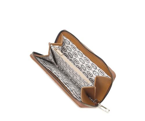 LOUIS STITCH Stylish Tan Zipper Purse for Women | Multi Pocket Ladies Clutch Hand Purse (LS-LDB-WL101-CLPLTN)