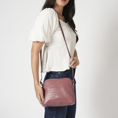 Lavie Women’s Croc Miami Vertical Sling Bag | Ladies Purse Handbag