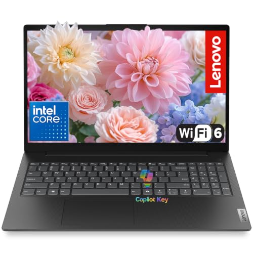 Lenovo 15.6" FHD Laptop for Student with Office 365, 16GB DDR5 RAM, 512GB PCIe SSD, Intel Quad-Core Processor, Copilot AI, WiFi 6, Bluetooth, USB-C, HDMI, Fast Charging, Long Battery, Windows 11