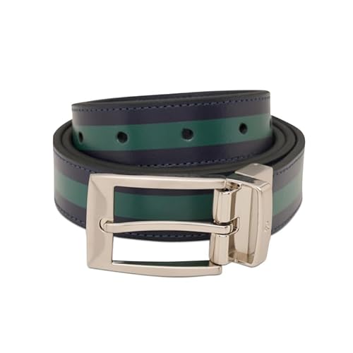 United Colors of Benetton Men's Reversible Leather Belt Weldon | Color - Peacoat Navy+Bayberry | S 80Cm | Formal & Casual | Ideal For Gifting