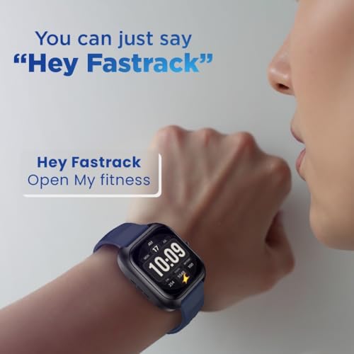 Fastrack Vox Plus 1.85” Smart Watch for Men & Women with Ultra VU Display,to-do List,BT Calling, Offline Voice Commands, 24/7 Health Suite (SPO₂, HRM, Sleep), IP68, Games & Multiple Watch Faces