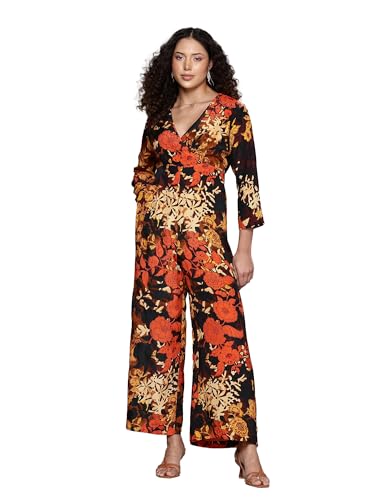 Label RITU KUMAR Black Floriane Jumpsuit
