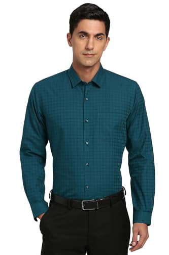 Peter England Men Blue Full Sleeves Formal Shirt