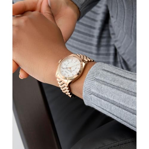 GUESS White Round Dial Analog Women's Watch - GW0936L4