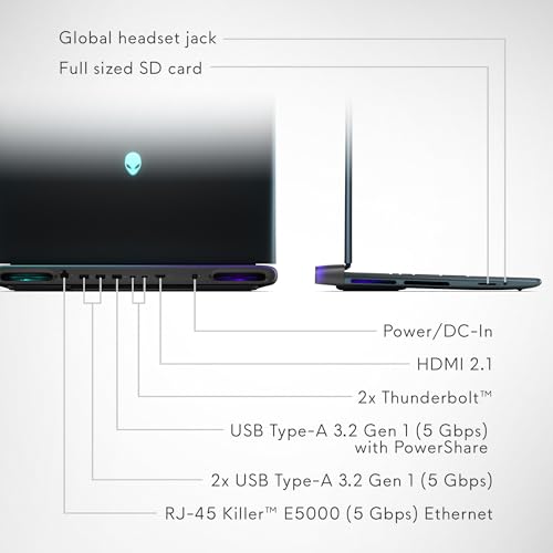 Alienware 18 Area-51 Gaming Laptop, RTX5070,Intel Core Ultra 9-275HX