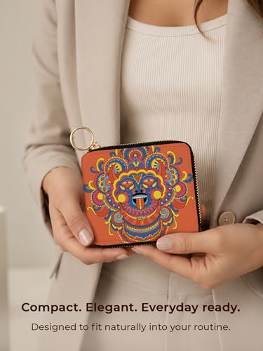 Kalankit Rakhi Gift Hamper for Sister, Wallet for Woman | Compact Pocket Small Purse for Women, Mini Bi-Fold Card Holder, Women's Wallet | Cute Money Purse for Girls | Rakhi Gifts for Sister