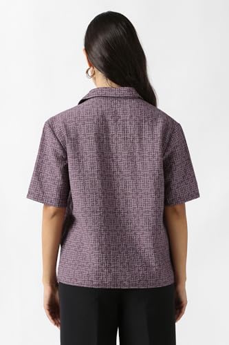 Van Heusen Women's Regular Fit Shirt (VWSHFRGFL49382_Purple