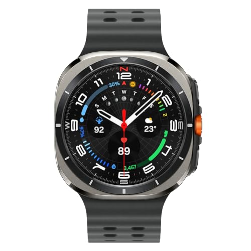 Samsung Galaxy Watch Ultra (47mm, LTE, Silver) with Upto 100h battery | 3nm Processor | Dual GPS | Quick Button/Siren | Sapphire Glass & Titanium | 10ATM & IP68 | BP & ECG Monitor |Energy Score & AGEs