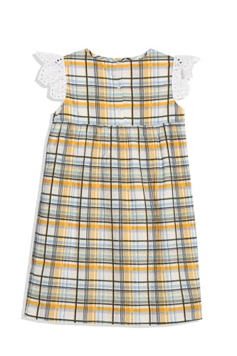 Allen Solly Girls White Check Regular Fit Casual Dress