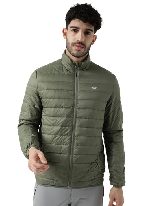 Wildcraft Men Nylon Down Jacket (Olive1, XXL)