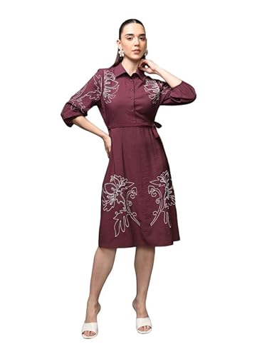 Kazo Abbey Midi Dress (Wine_L)