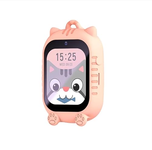 TrackMe 4G GPS Kids Smart Watch with Video Calling, SOS Emergency, Nano SIM, WiFi, HD Camera, IP67 Waterproof, GPS Tracker, Touchscreen, Extra Strap & Dial (Pretty Pink)