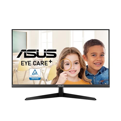 ASUS Eye Care Monitor 27" 4K (VY27UQ) - UHD (3840 x 2160), IPS, HDR10, Adaptive Sync, Eye Care Plus, Display Port, HDMI, Speaker, DisplayWidget, Blue Light Filter, Flicker Free, Warranty 3