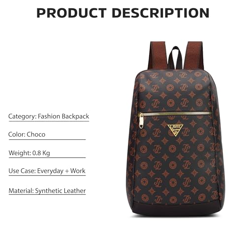 Lavie Signature Women's St.Louis 11L Fashion Backpack for Women | Compact Backpack | Ladies purse | Stylish Shoulder Bag | Gift for Women