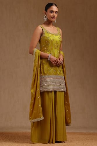 Soch Women's Tissue Salwar Suit Set (OWA5CD22371_Mustard