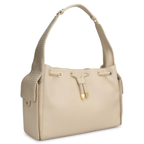 Da Milano Leather Shoulder Bag for Women - Marshmallow White (LB-02130)
