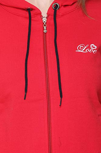 In Love Women's Cotton Blend Plus Size Comfortable Casual Wear Full Sleeves Chrismatic Cherry XXL