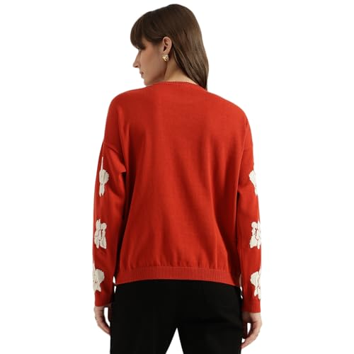 United Colors of Benetton Round Neck Floral Textured Sweater (Size: XXL)-25A1099W3172I0J2