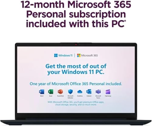 Lenovo IdeaPad Slim 3 15.6" FHD Business Laptop, 2026 Edition, Intel N150 Processor, 8GB DDR5 RAM, 128GB SSD, Windows 11, Microsoft 365 for Everyday Use