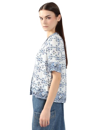 Vero Moda Women's Regular Fit Blue Shirt