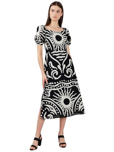 VERO MODA Women's Fit & Flare Black Dress