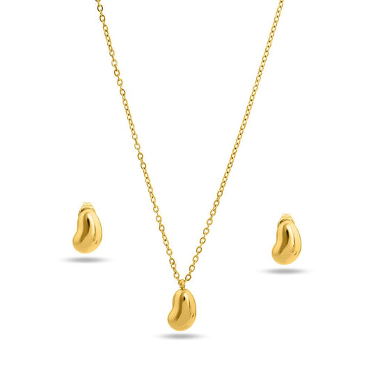 PALMONAS Gold Cashew Jewellery Set for Women