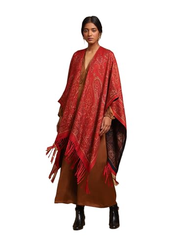 Ritu Kumar Red Wool Shrug