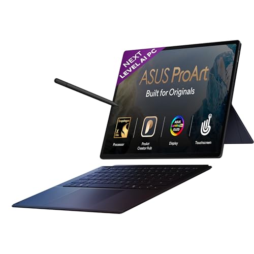 ASUS ProArt PZ14 (2026),Snapdragon® X2 Elite,Qualcomm Adreno iGPU,32GB/1TB,3K OLED,Touchscreen,14"(35.5 cm),144Hz,Win 11,M365 Basic(1Y),Office 24,Black,0.79 Kg,HT7407NA-SN024WS,Creator/Gaming Laptop