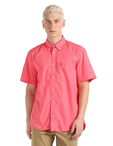 Tommy Hilfiger Men's Regular Shirt (Vivid Raspberry)