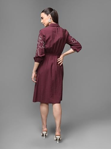 Kazo Abbey Midi Dress (Wine_M)