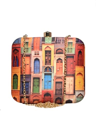 Artklim Mughal Doors Printed Clutch