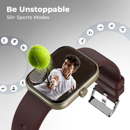 Fastrack Revoltt S1 with 1.83” TFT 2.5D Sqaure Display with Singlesync BT Calling, Heart Rate, SpO2 & Sleep Tracking,IP68,Nitro Fast Charging,Upto 5 Days Battery- Smart Watch for Man and Woman-Blue