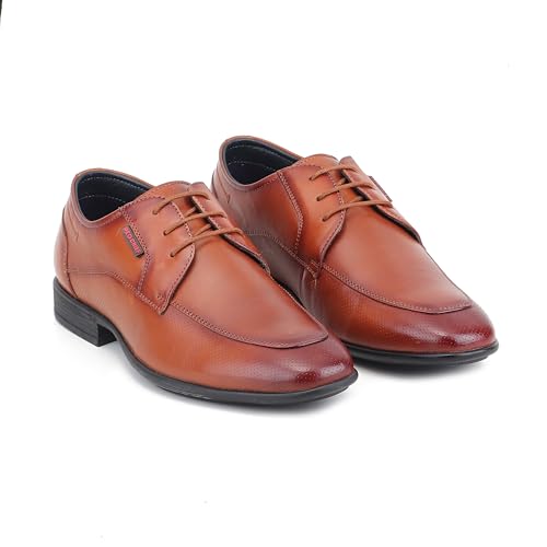 Red Chief Low Ankle Formal Derby Shoes for Men | Tan UK09
