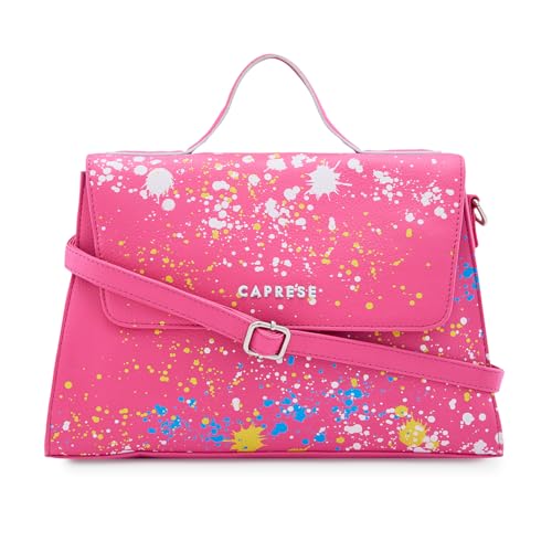 Caprese Splash Satchel for Women (Small, Fuchsia)