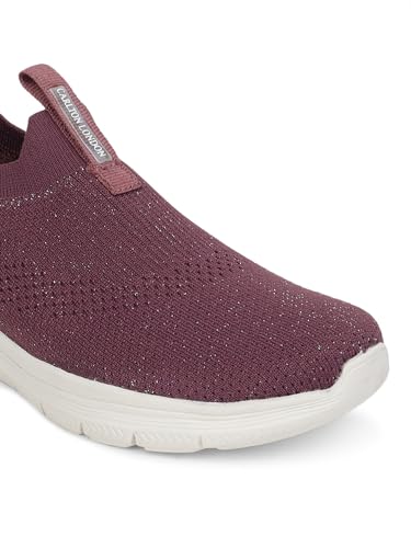 Carlton London Women Purple Comfortable Slip On Snakeer with Heels, for for Casual, Walking & Daily Use (37)