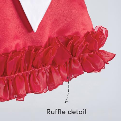 Hopscotch Girls Red Sleeveless Oversized Bow A-line Party Dress with Headband for Age (2-3 Years)