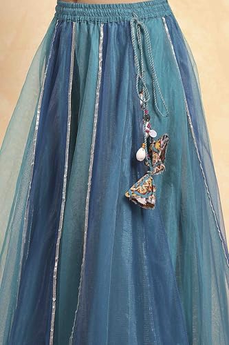 Biba Girls Blue Cotton Printed Kalidar Lehenga Set_2-3Y