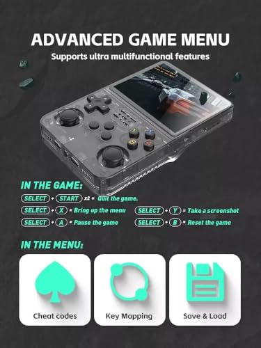 Handheld Game Console HN-R36S , 15k+ Gamees 3.5-inch IPS Display, 64GB Storage, ArkOS, 6+ Hour Battery Life