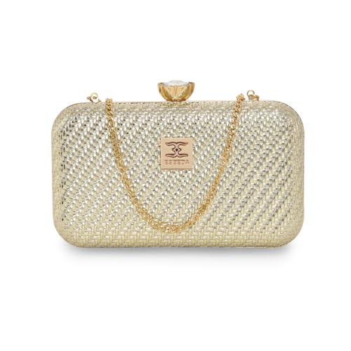 ESBEDA Gold Color Sparkle Luxe Women’s Clutch For WomensStylish Clutch | Gift Bag For Women