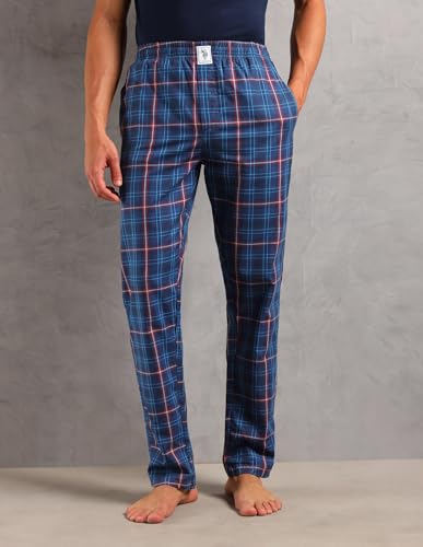 U.S. POLO ASSN. Mens Solid Cotton Sleep Sets(Navy|Navy M