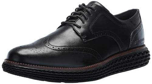 Cole Haan Mens Original Grand 2.0 Wingtip Oxfords, Black, 10 Wide