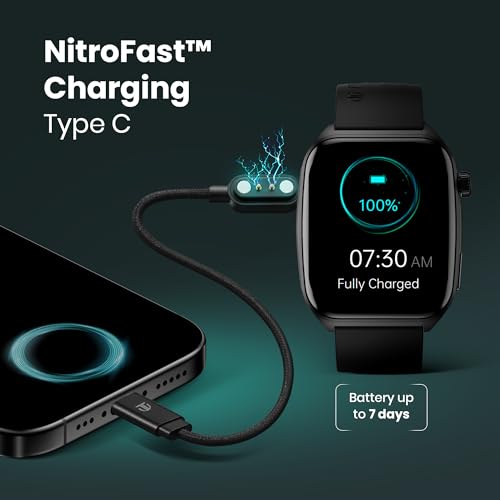 Titan Smart 4.0 Smartwatch with 1.93” AMOLED Display, Infinite AI Watch Faces, AI Voice assistant, Smart Hydration, Multiple Menu Styles, QR Hub, 100+ Multisports, BT Calling, HRM, SpO2,Games - Black