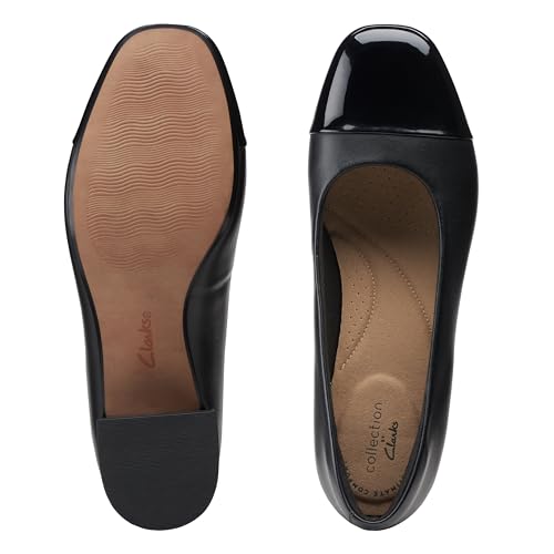 Clarks Women's Marilyn Sara Pump, Black Leather/Synthetic Combi, 11W
