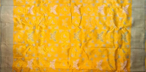 SREE KUMARAN Women's Kanchipuram Kubera Silk Pure Pattu Sarees With Blouse (VSK180-12)